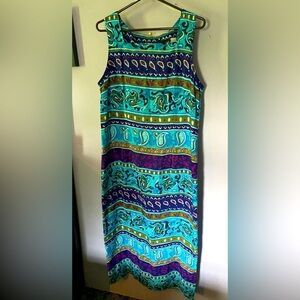 Maxi Sun Dress in Gorgeous Jewel Toned Summer Colors.